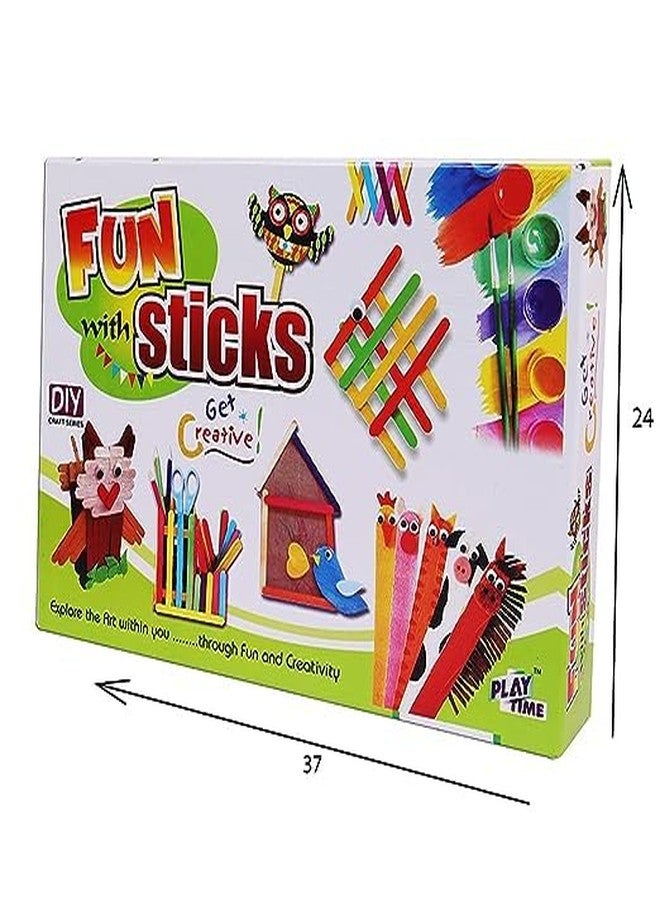 Fun4you Kids Art & Craft Kit Game | Ice Cream Stick for Craft | Art Supplies for Creative Play & Fun Learning for Boys & Girls | Safe & Durable - Image 3